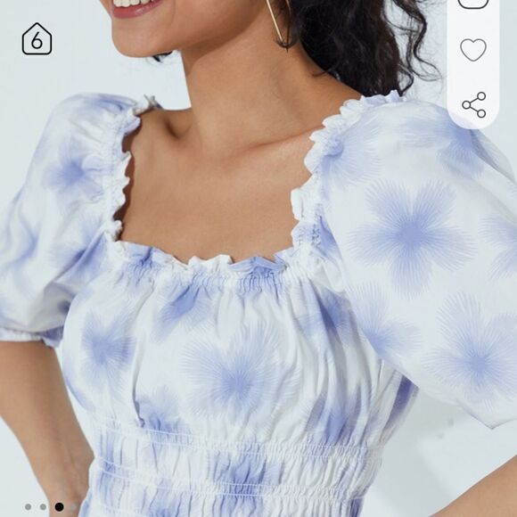 Levi’s Purple Floral Off the Shoulder Crop size Large - Picture 11 of 13